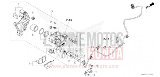 ETRIER DE FREIN ARRIERE CMX500AN de 2022